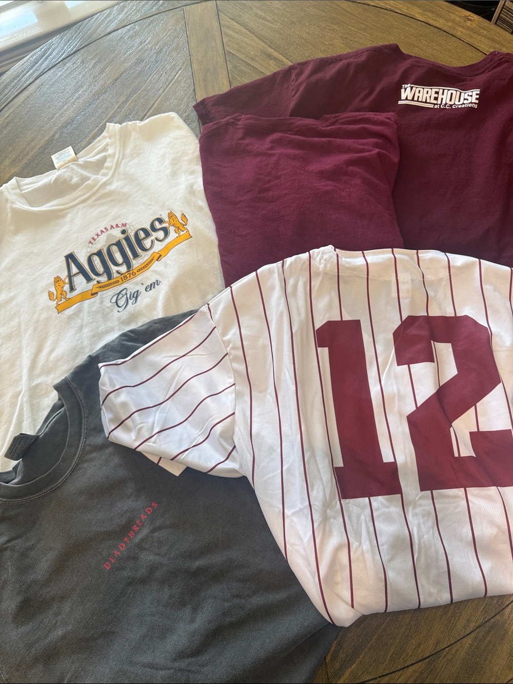 Texas A&M Lot of 5 Collegiate T-Shirts Men’s Size Medium/Large Aggies 12th Man - Picture 7 of 7